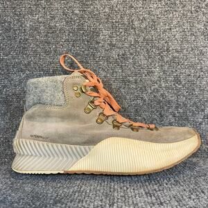 Sorel Out N About III Conquest Gray Boot Women 7 Waterproof Suede Ankle Hiking